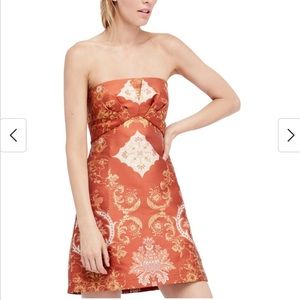 Free People Copper Combo Strapless Dress
